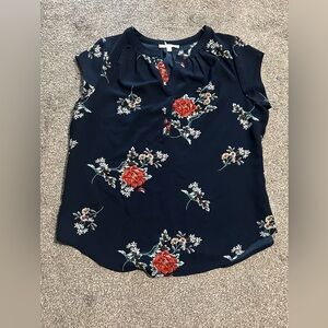 Fun2fun Navy floral blouse xl